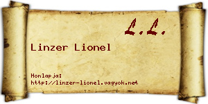 Linzer Lionel névjegykártya